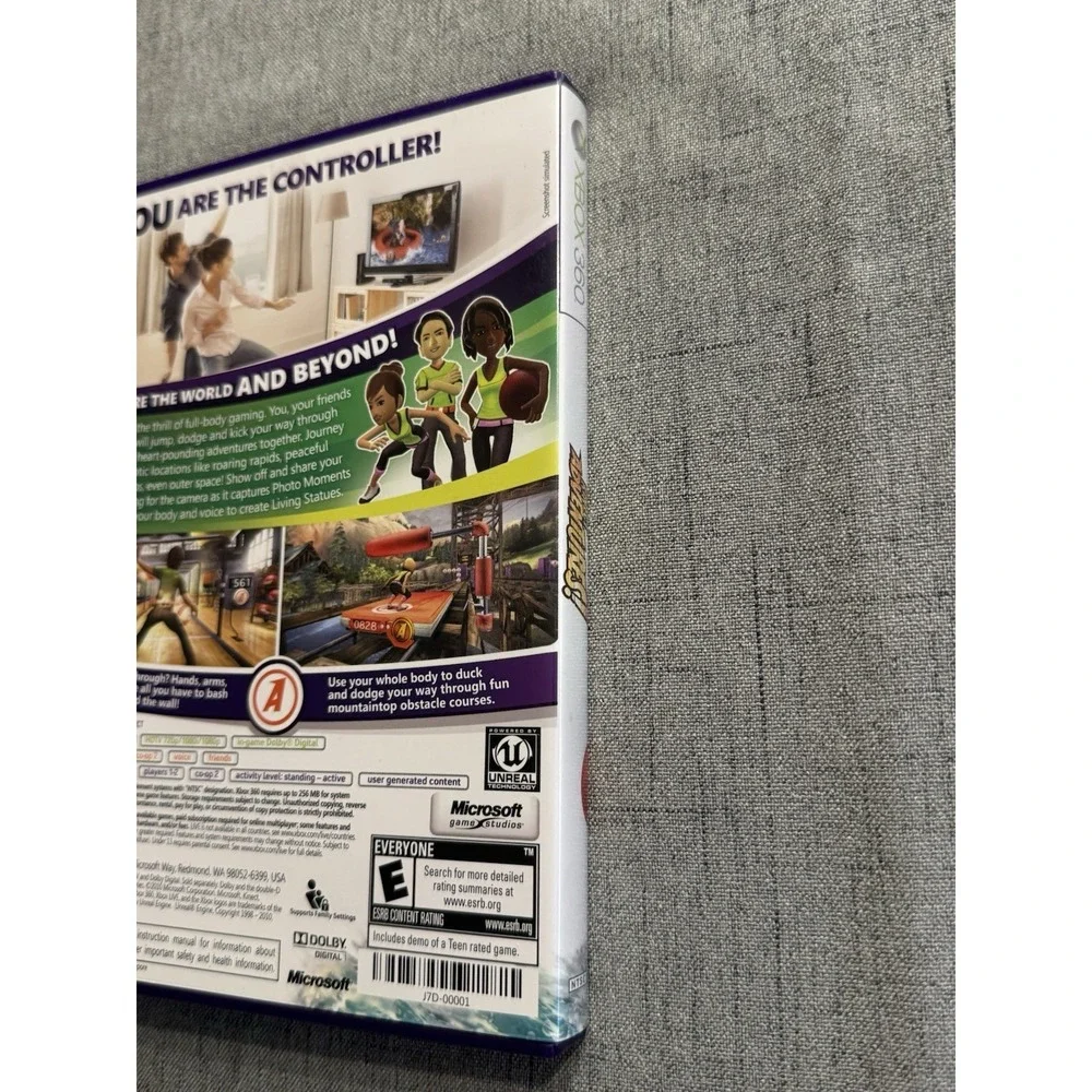 XBOX 360 Kinect Adventures Game 2010 with Manual Rated E
